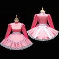 pinkes Satinkleid G577