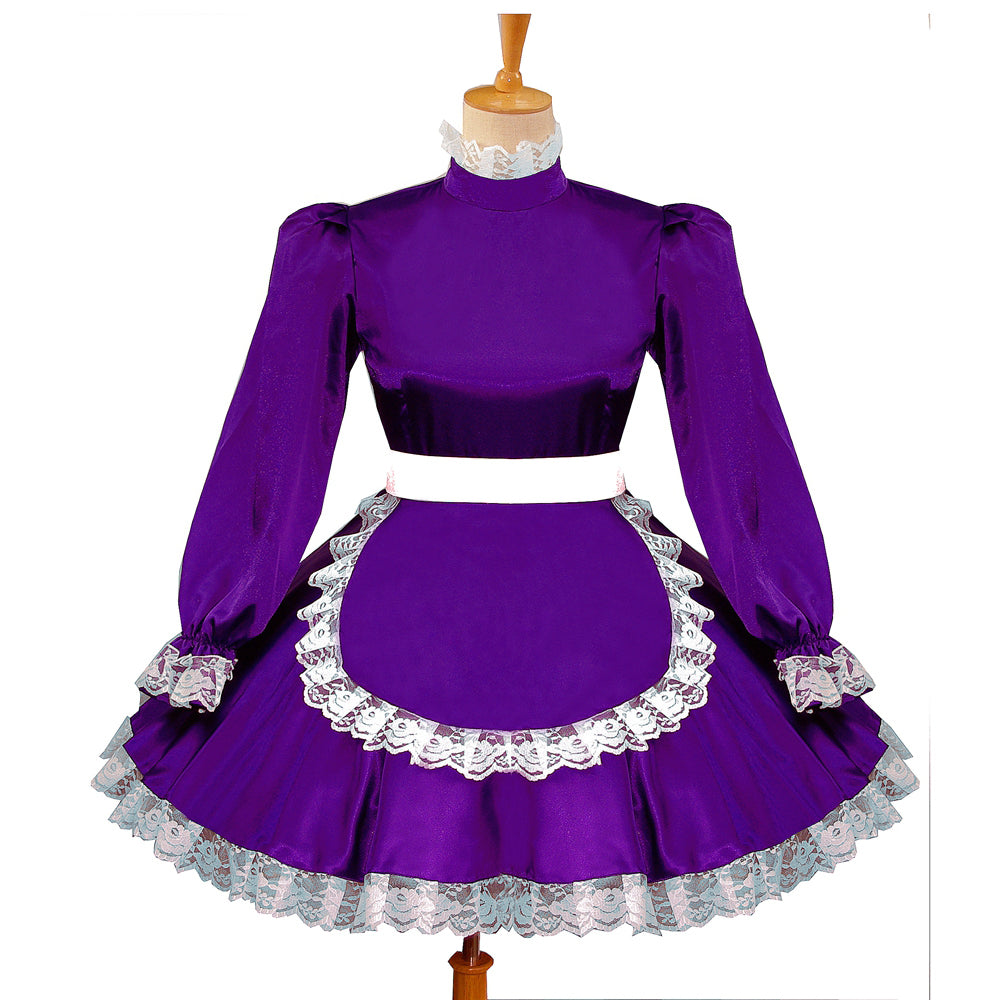 Lila Satin-Kleid G580