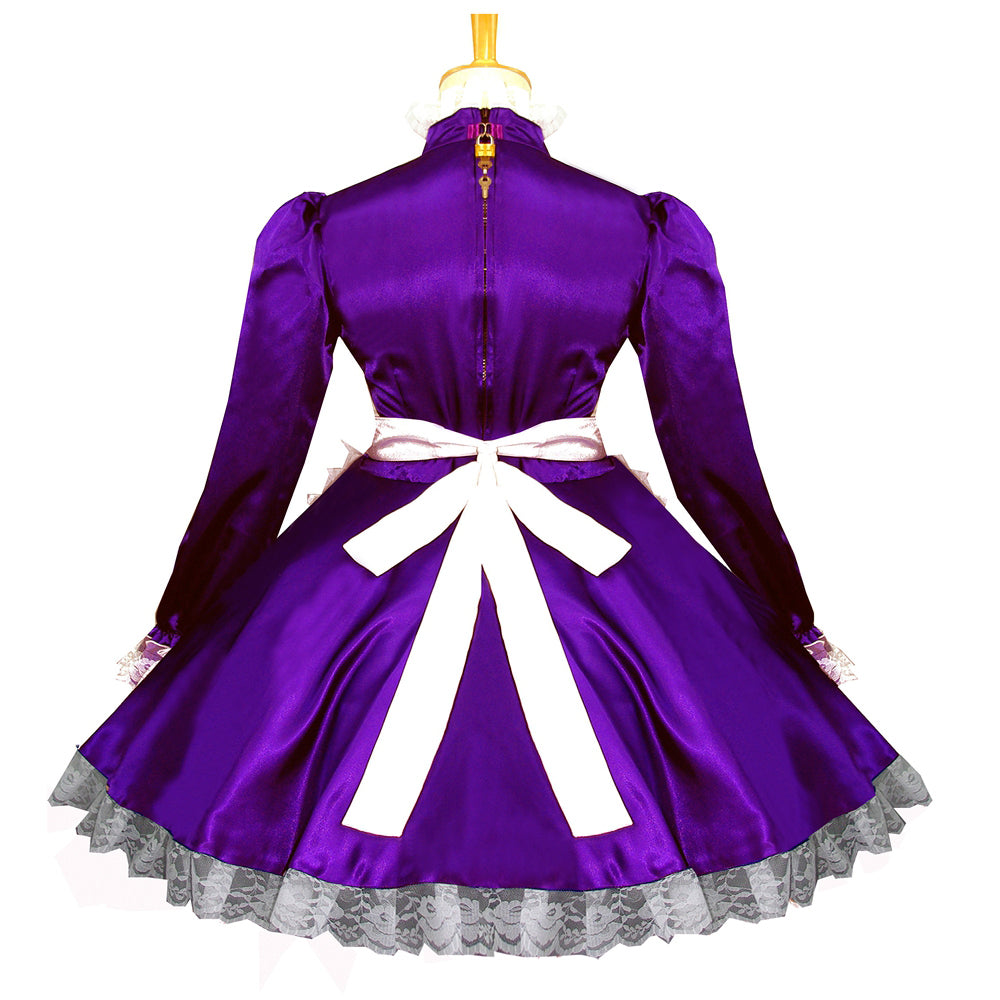 Lila Satin-Kleid G580