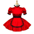 rotes Satinkleid G582
