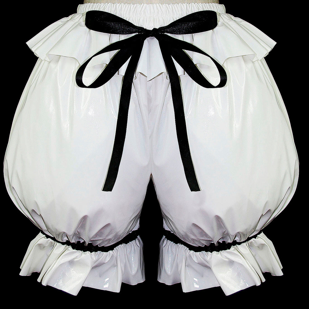 weiße dünne PVC-Panty G587