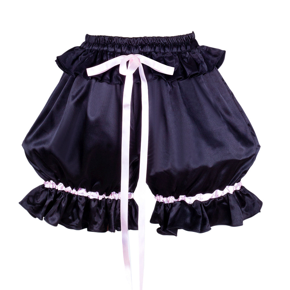 schwarzer Satin-Slip G592