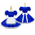 blaues, dünnes PVC-Kleid G602
