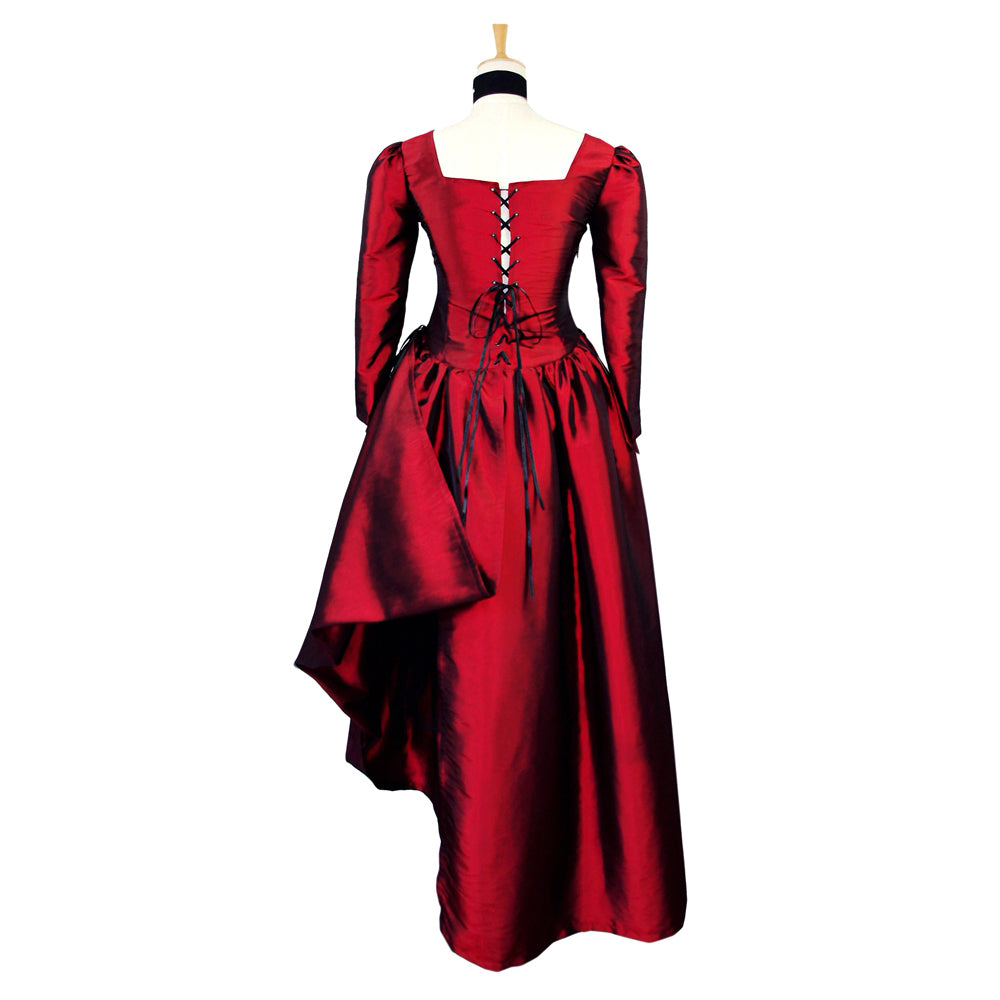 rotes Taftkleid G606