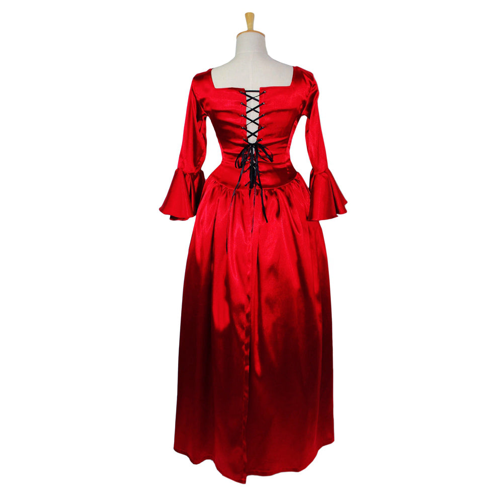 rotes Satinkleid G610