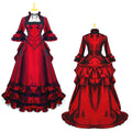 rotes Taftkleid G621