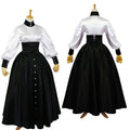 weiße Bluse schwarzer Rock G632