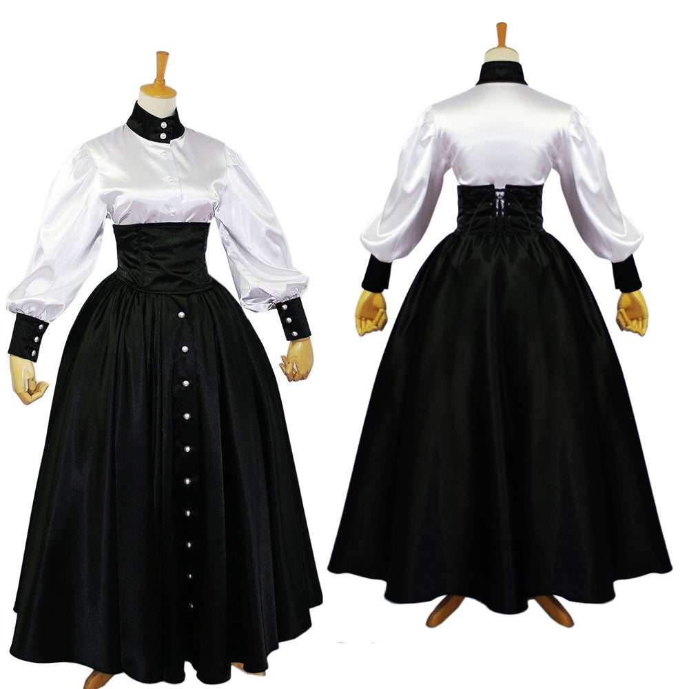 weiße Bluse schwarzer Rock G632