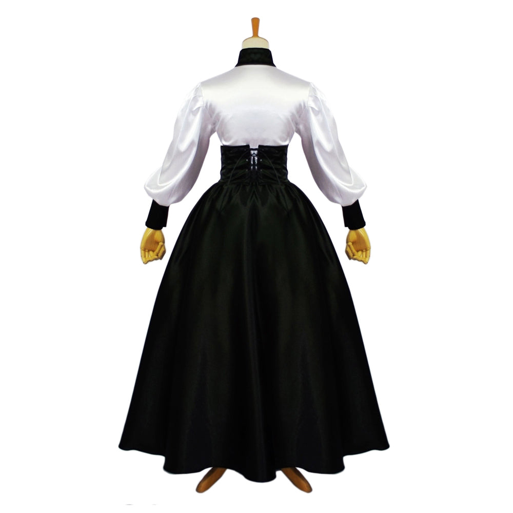 weiße Bluse schwarzer Rock G632