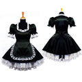 schwarzes Satinkleid G639