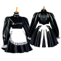 Schwarzes Lederkleid G652