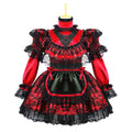 rotes Satinkleid G658