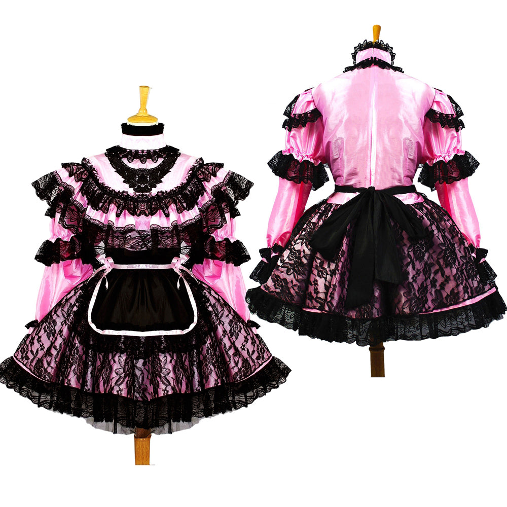 pinkes Taftkleid G661
