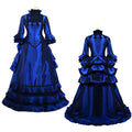 blaues Taftkleid G699