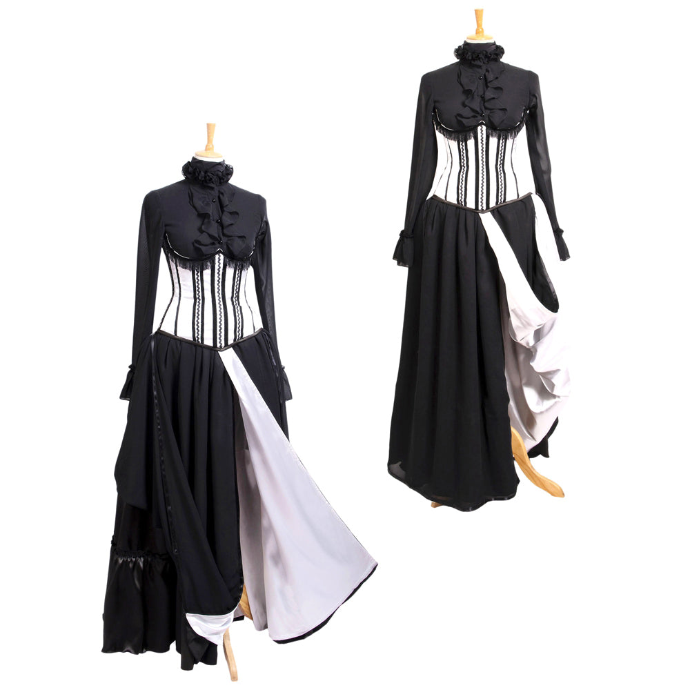 Black Gothic Victorian Corset Dress G708