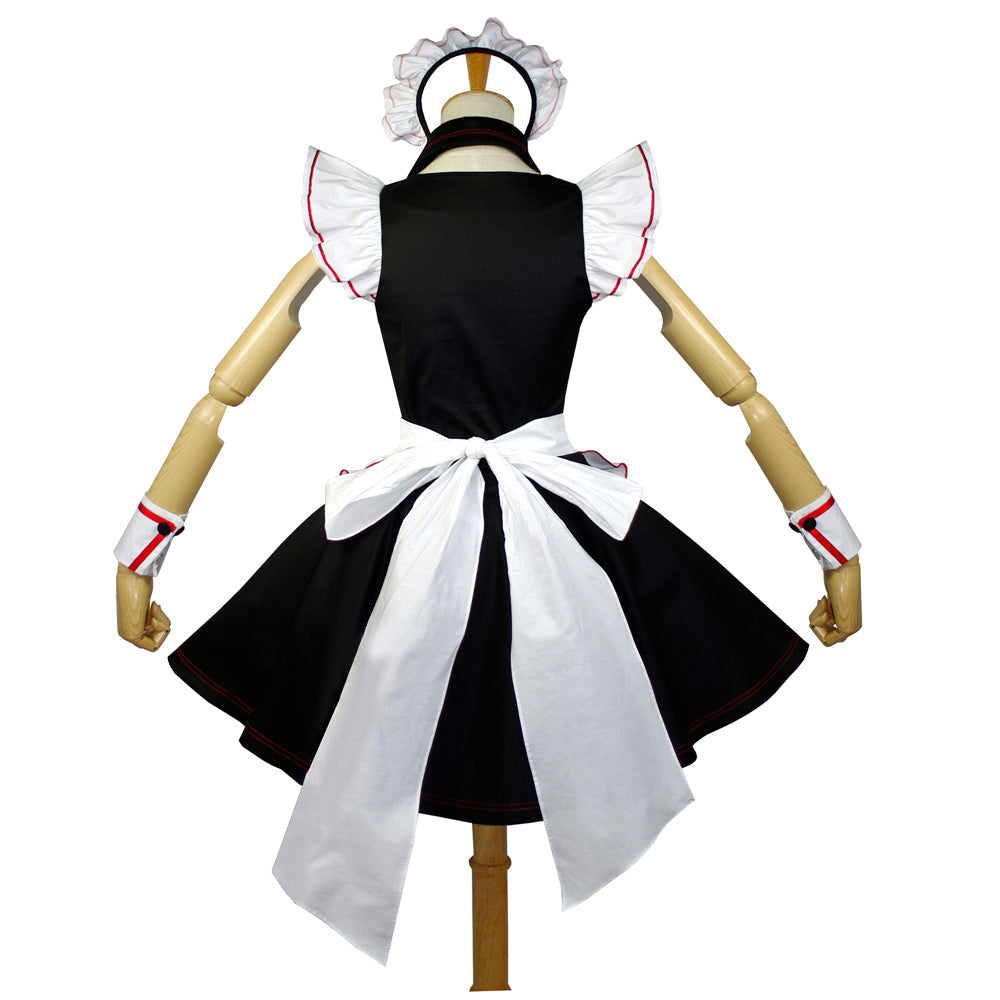 schwarzes Baumwollkleid G726