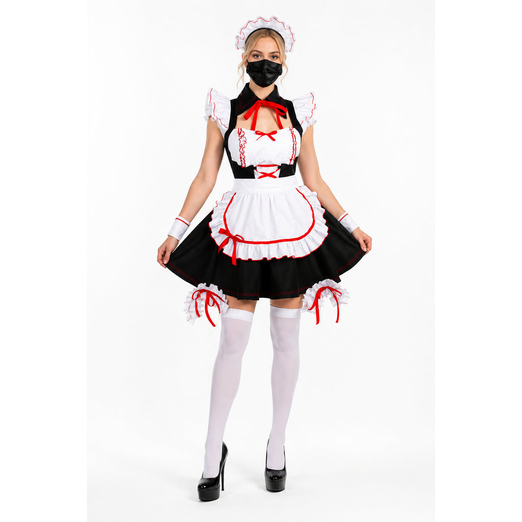schwarzes Baumwollkleid G726