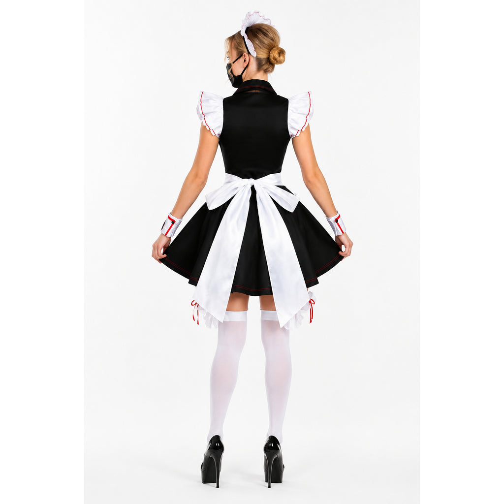 schwarzes Baumwollkleid G726
