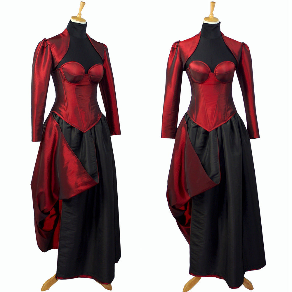 Red and Black Gothic Corset Dress G746