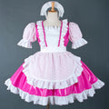 Heißrosa dünnes PVC-Kleid G756