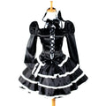 schwarzes Satinkleid G759
