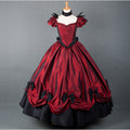 Tiefrotes Taftkleid G769