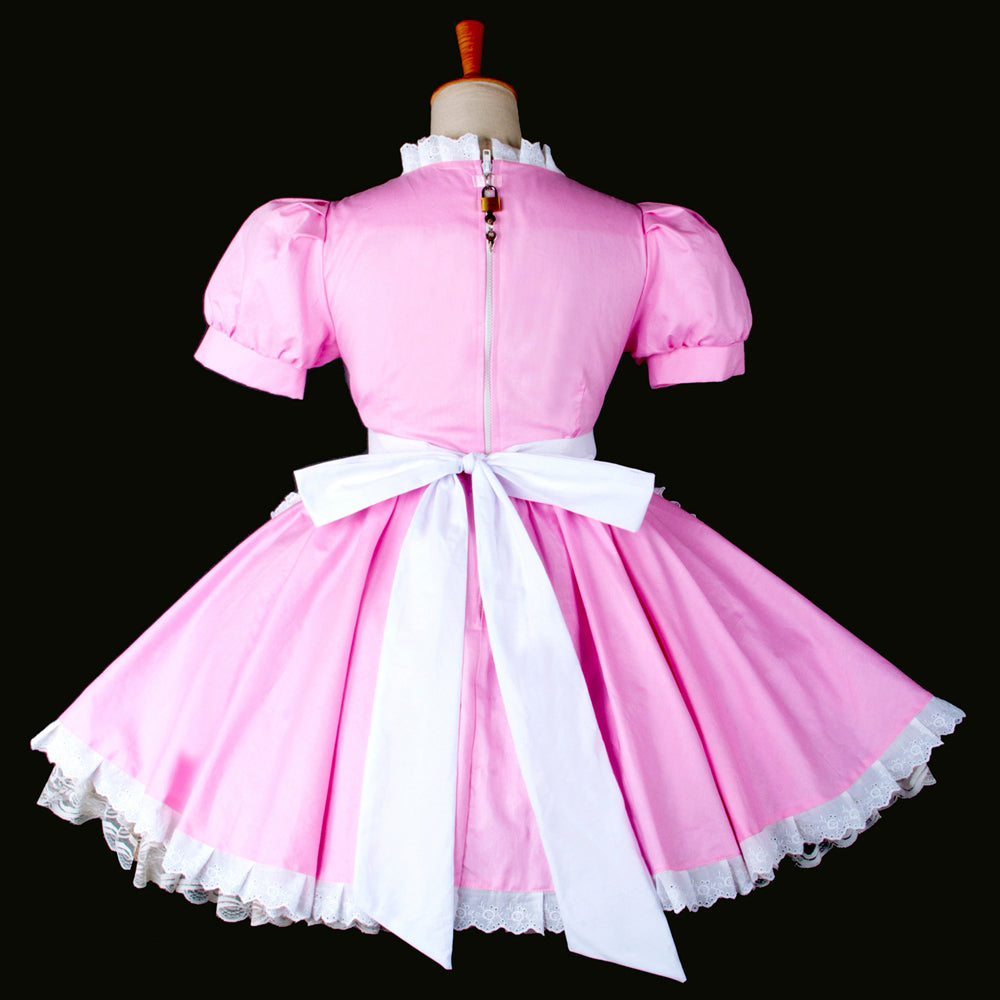 rosafarbenes Baumwollkleid G770