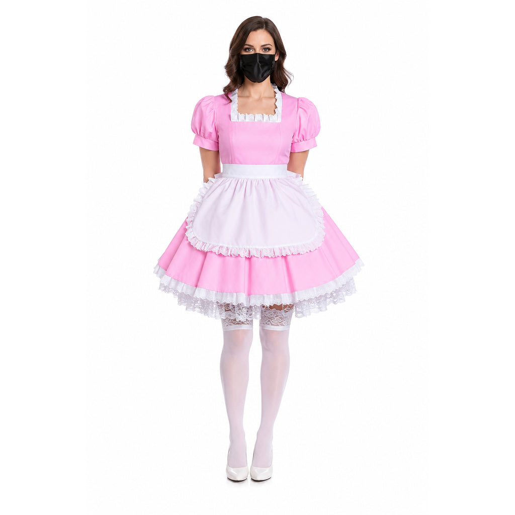 rosafarbenes Baumwollkleid G770