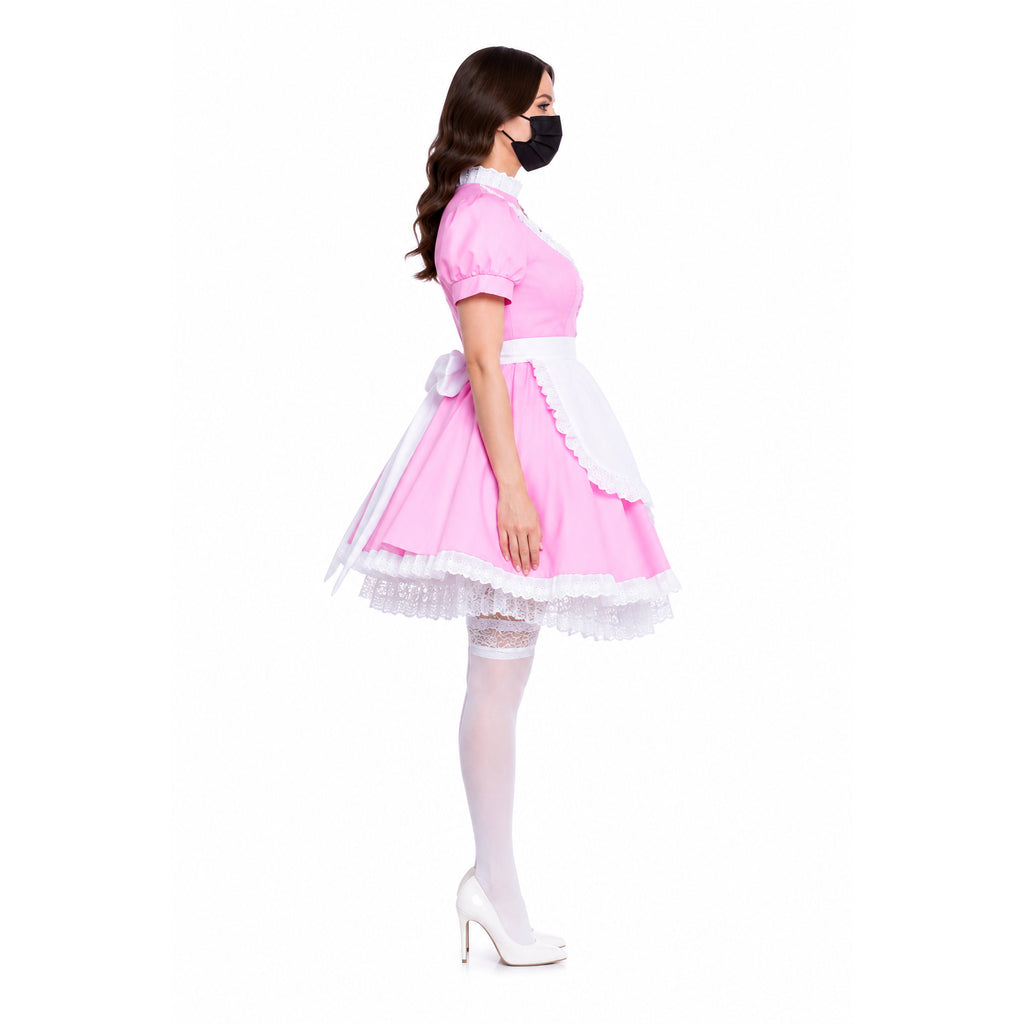 rosafarbenes Baumwollkleid G770