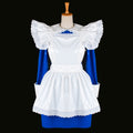 blaues dünnes PVC-Kleid G772