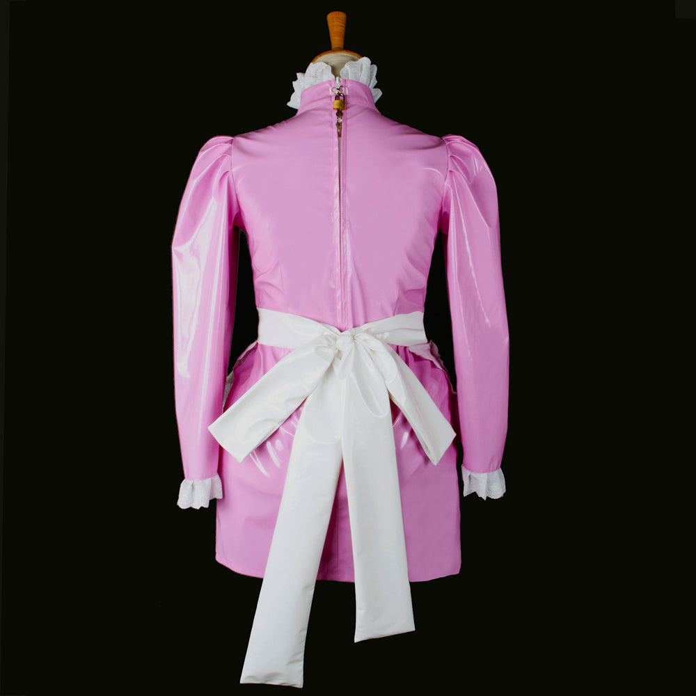 rosa dünnes PVC-Kleid G773