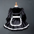 schwarzes Satinkleid G780