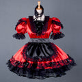rotes Satinkleid G790