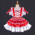 rotes Satinkleid G792