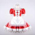 rotes dünnes PVC-Kleid G795