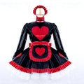 schwarzes schweres PVC-Kleid G796