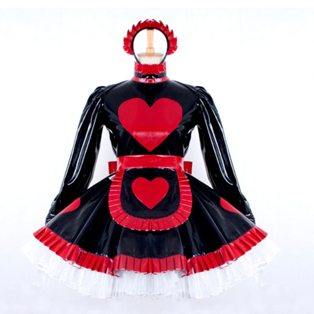 schwarzes schweres PVC-Kleid G796