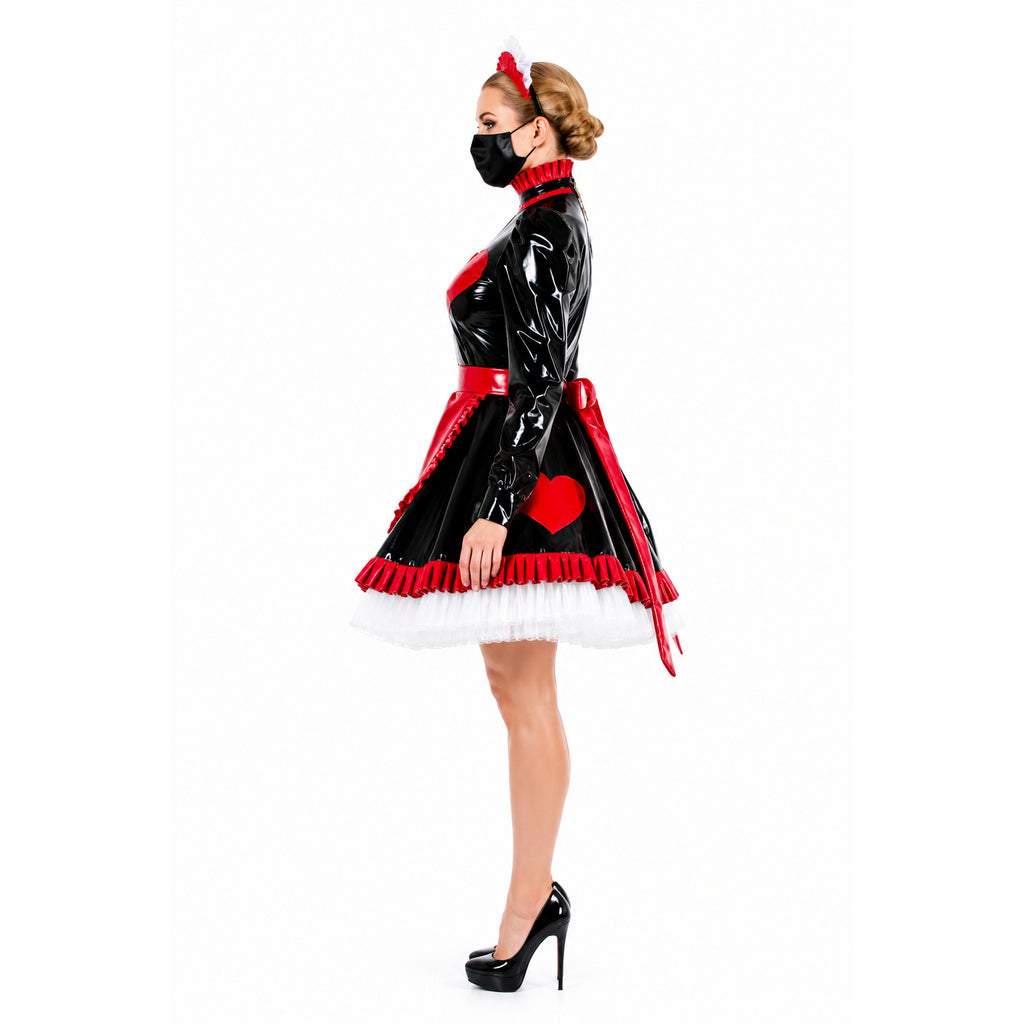 schwarzes schweres PVC-Kleid G796