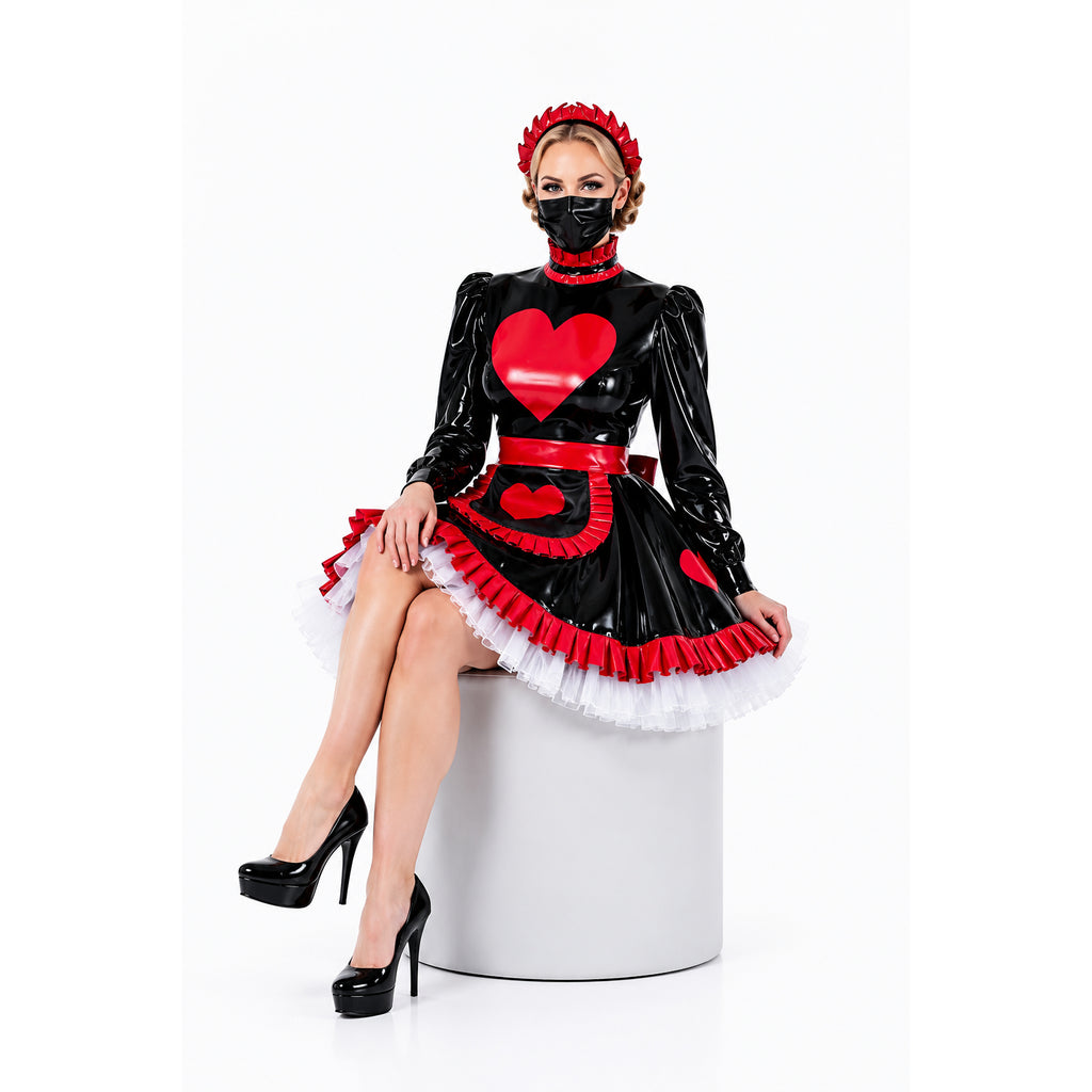 schwarzes schweres PVC-Kleid G796