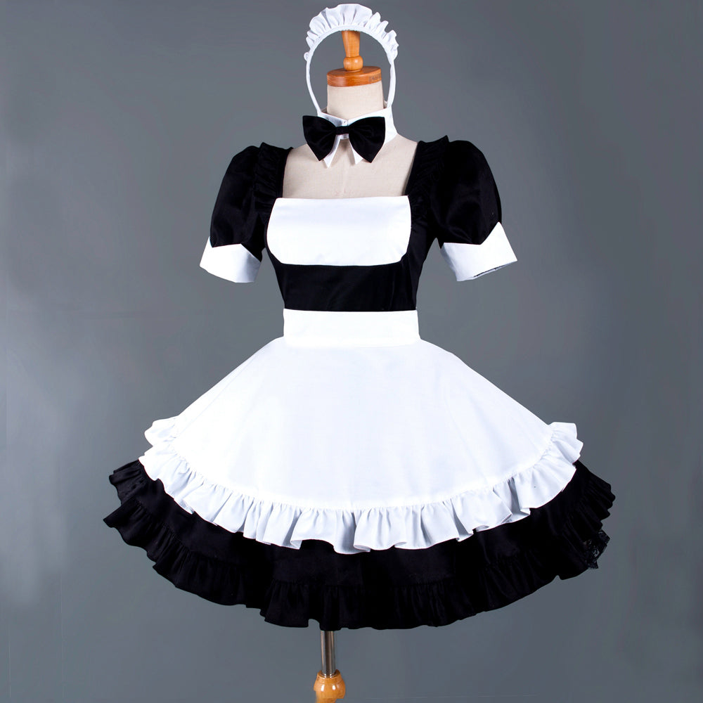 schwarzes Baumwollkleid G861