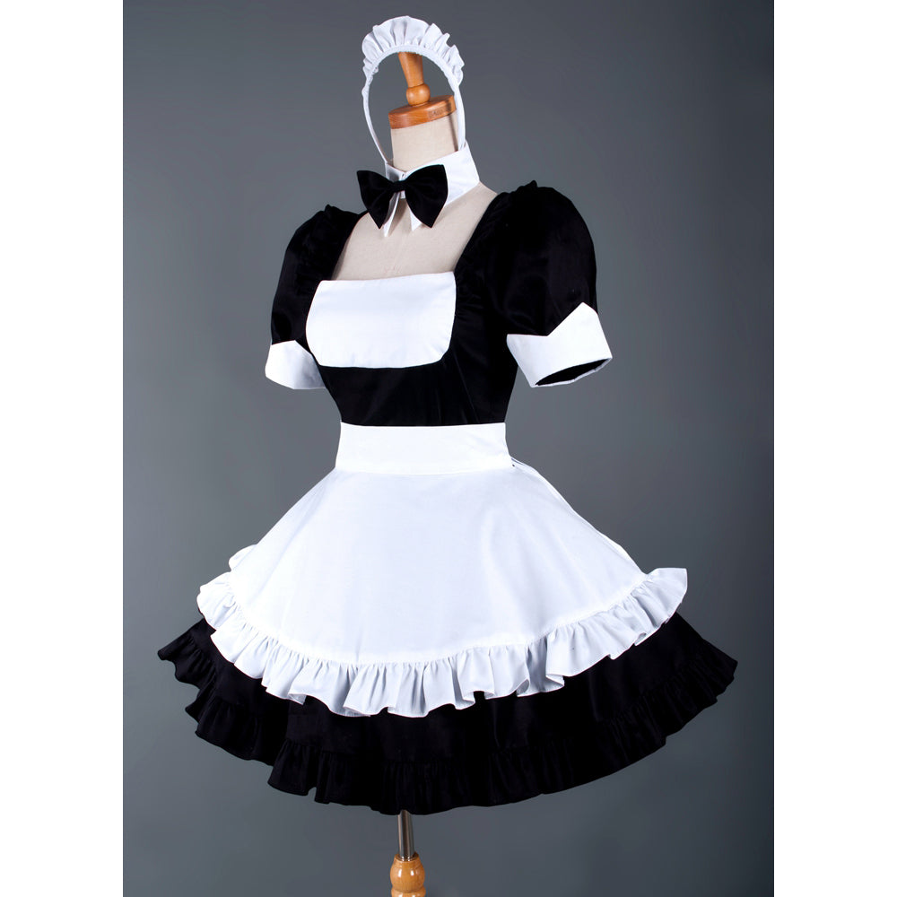 schwarzes Baumwollkleid G861