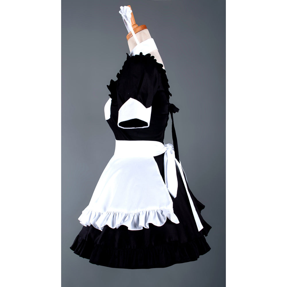 schwarzes Baumwollkleid G861