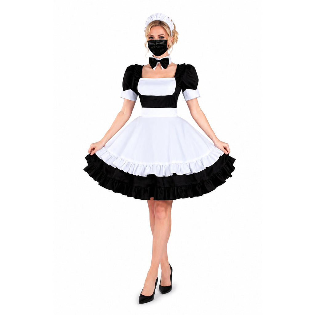schwarzes Baumwollkleid G861