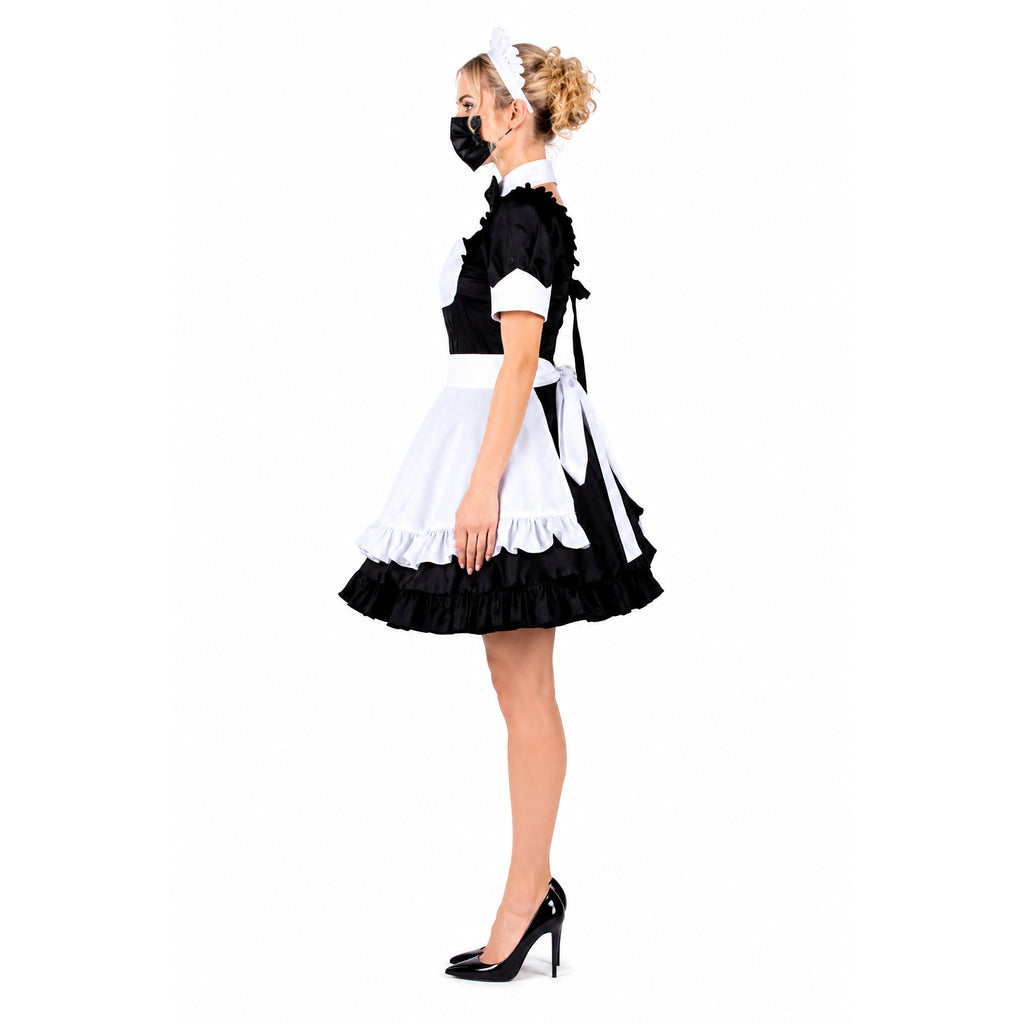 schwarzes Baumwollkleid G861