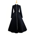 schwarzes Baumwollkleid G882