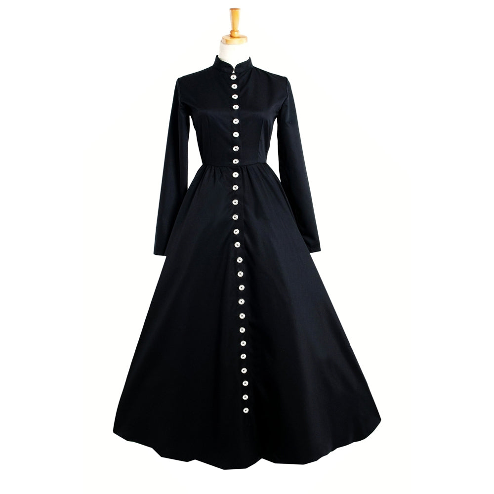 schwarzes Baumwollkleid G882
