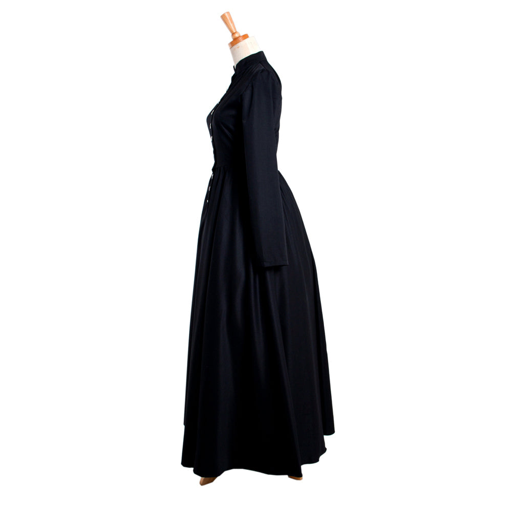 schwarzes Baumwollkleid G882