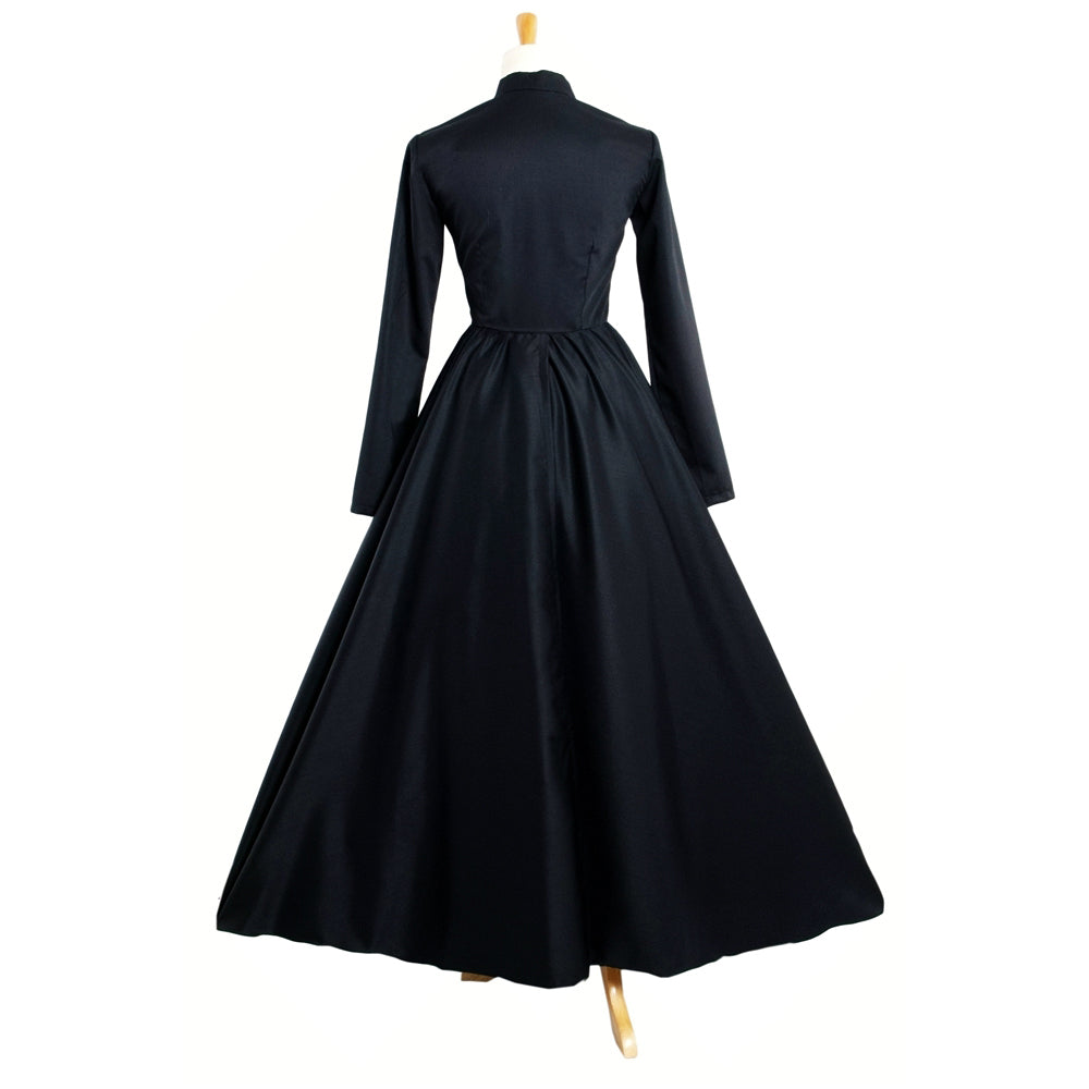 schwarzes Baumwollkleid G882