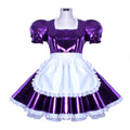 Lila, schweres PVC-Kleid G912
